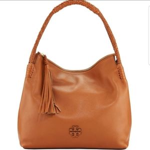 Tory Burch "Taylor" Hobo in Saddle Brown